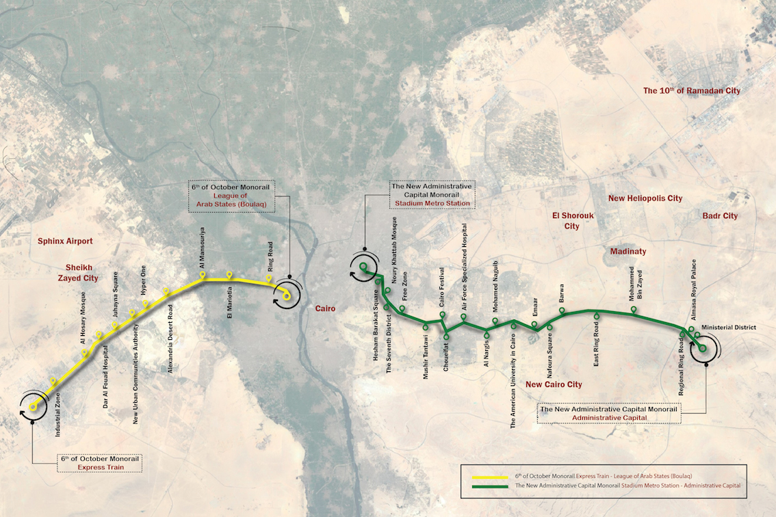 Peta rencana jalur monorail
