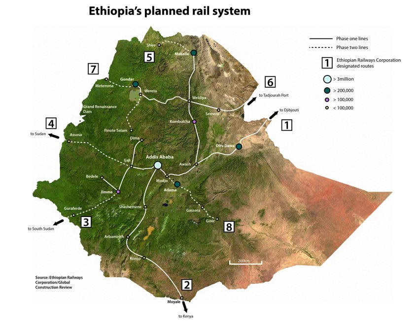 Ethiopian Railway Project Map Ethiopia Steams Ahead With Vision For A Modern National Rail Network -  Global Construction Review