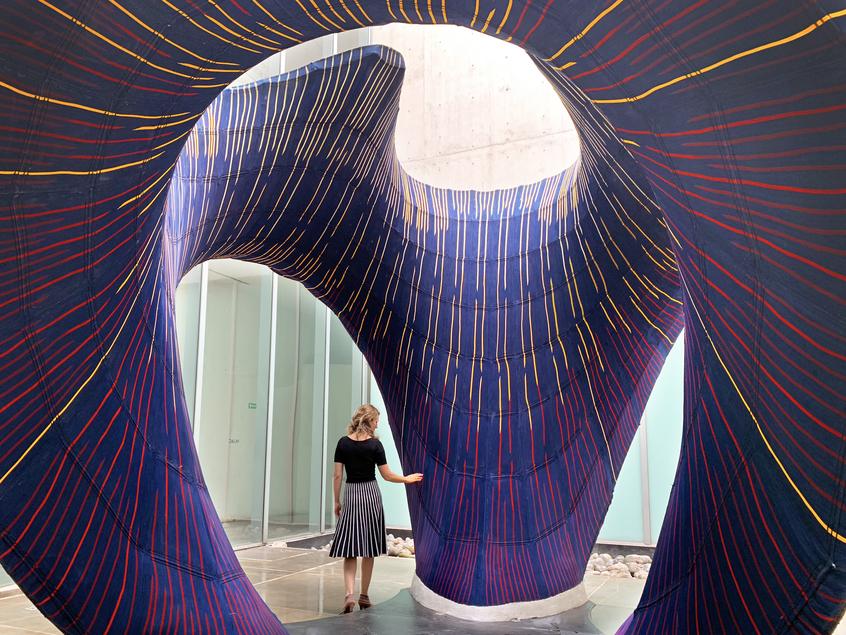 Zaha Hadid Architects creates textile and concrete pavilion that fits