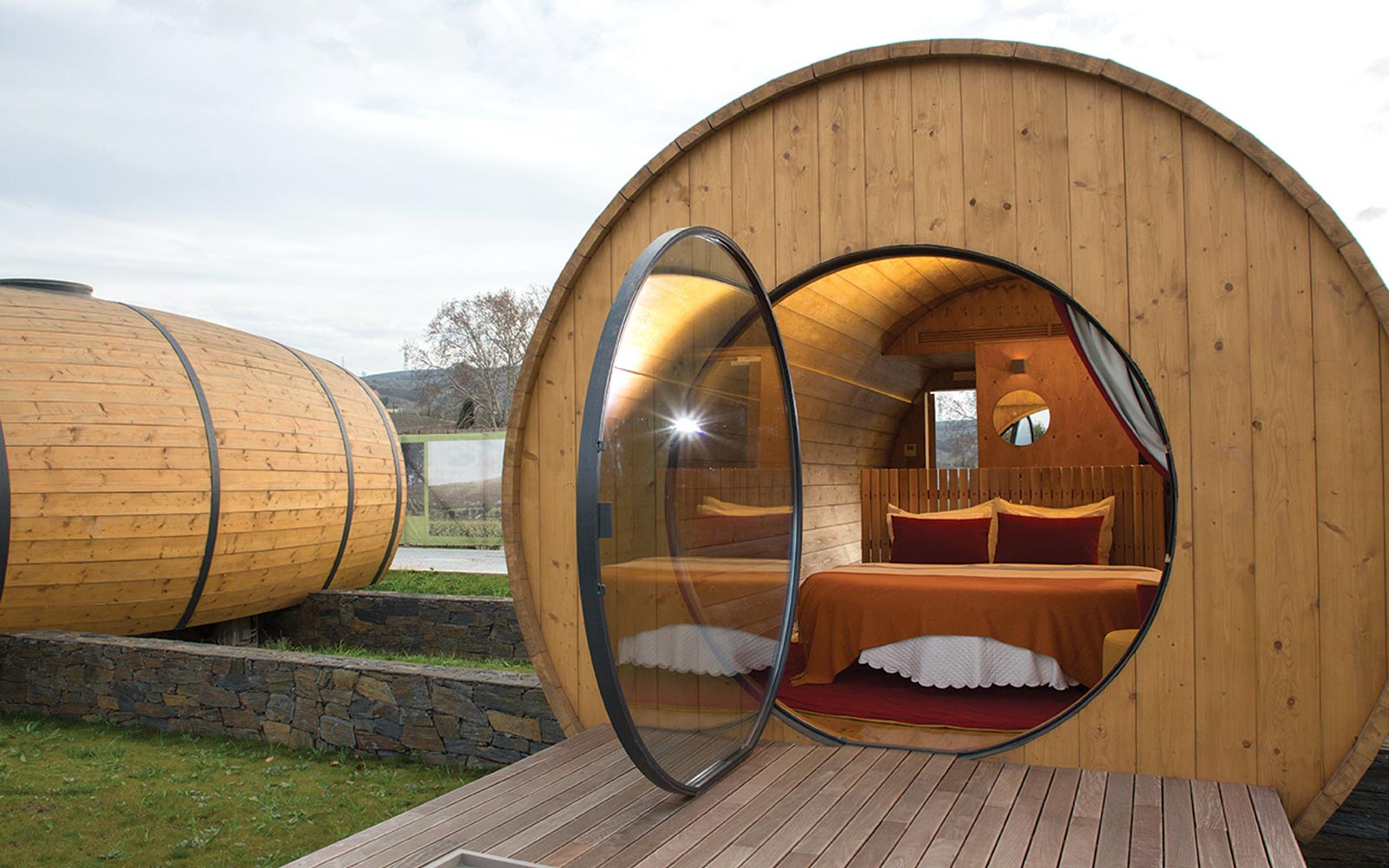 Sleep in a wine barrel: Portuguese vineyard wins award for unusual ...