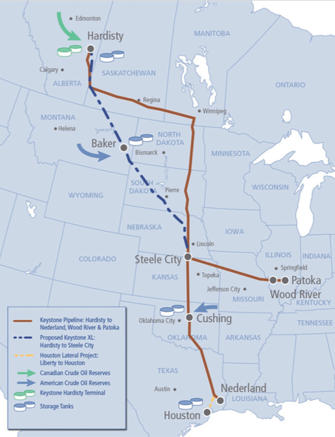 Proposed new and existing pipeline routes via TransCanada (Click for better quality image)