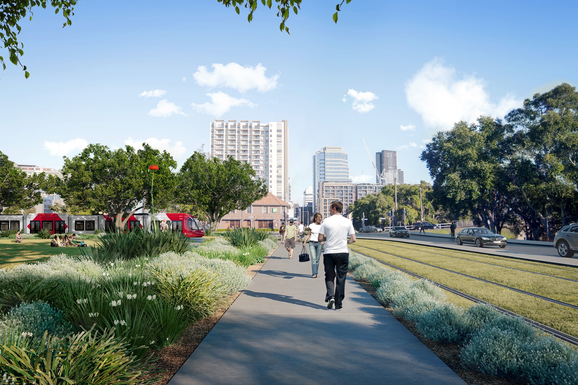 Green track laid for new Sydney light rail line - Global Construction ...