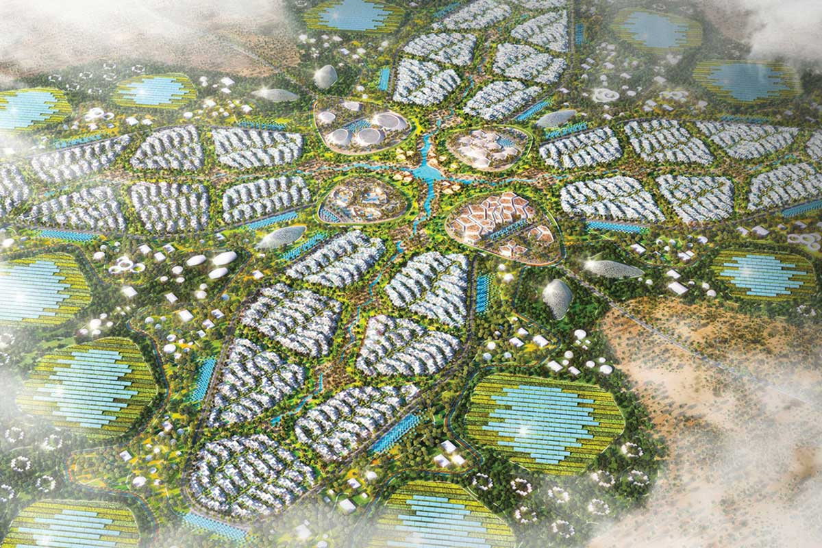 The four-lobed masterplan for the sustainable city (URB)
