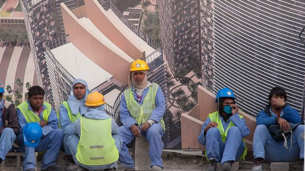 Migrant workers in Doha, Qatar. While the hated kafala system of sponsored labour that kept workers in conditions of modern slavery has largely been dismantled, the ILO points to gaps in implementation (Alex Sergeev/www.asergeev.com/CC-BY-SA-3.0)