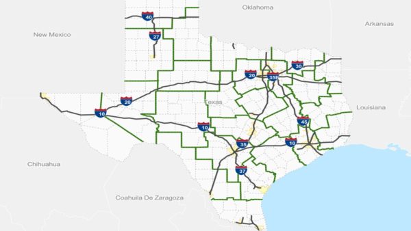TxDOT’s map of the state’s main roads