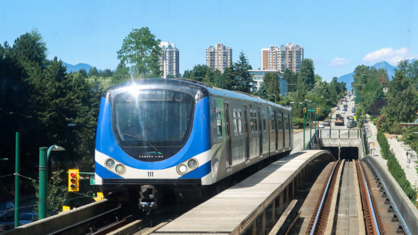 Vancouver’s Canada Line is a 19km commuter railway running from the city’s downtown waterfront to its airport and the city of Richmond (Wikipedia user-Wpcpey/CC BY-SA 4.0)