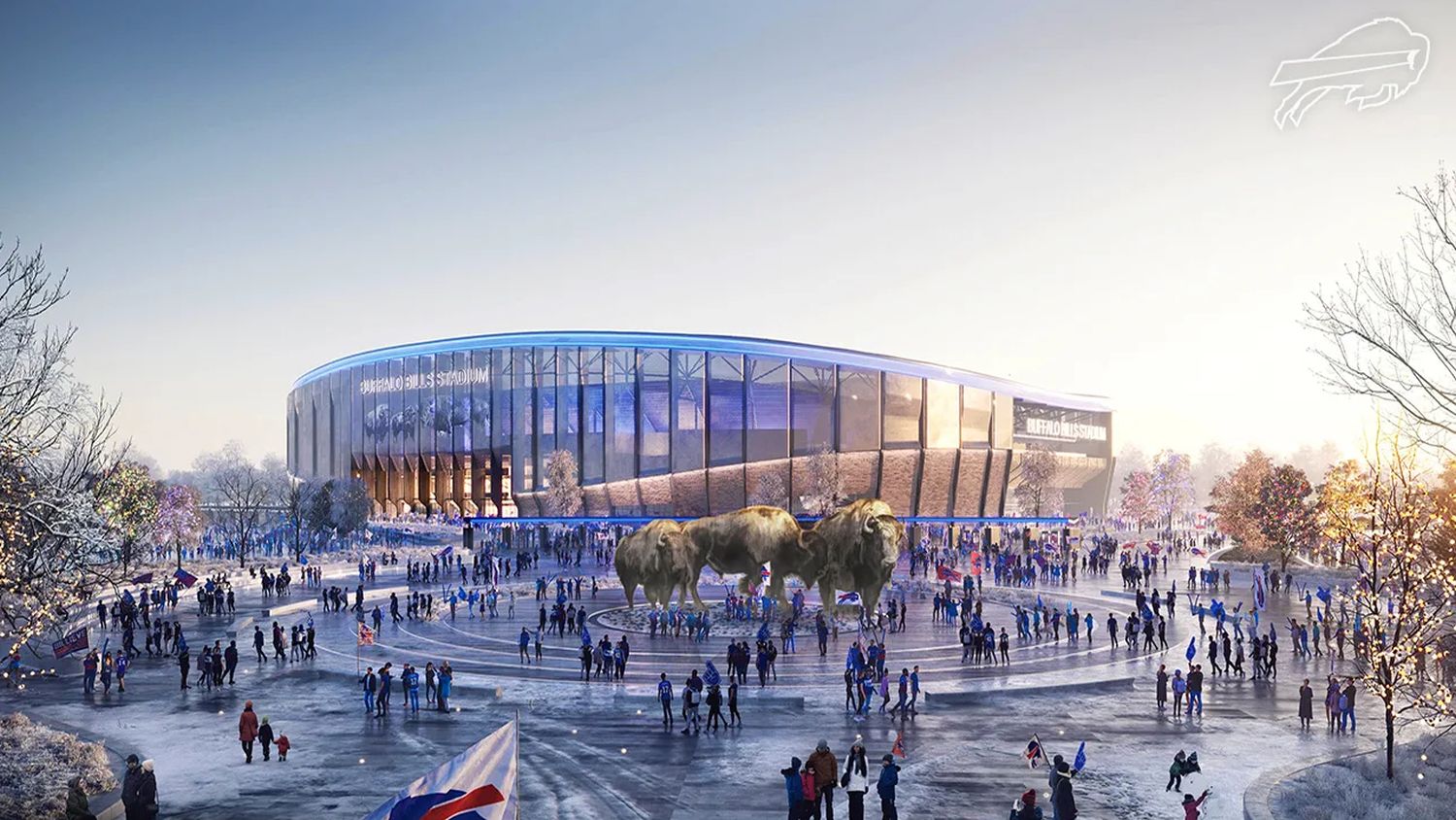 “The goal is to create the most vibrant, loudest, ground-shaking experience possible,” the team said (Render by Populous/Courtesy of the Buffalo Bills)