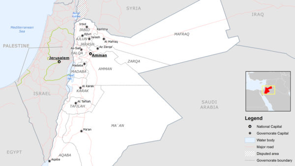 The arrangement reflects both countries’ geographical constraints: Israel doesn’t have enough land to develop big solar schemes, while Jordan has plenty of desert but no easy access to open seas. Map shows refugee and transit camps in Jordan (Joint Research Centre, ECHO, European Commission/CC BY 4.0)