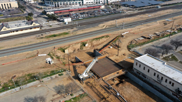 Construction work on the project (California High-Speed Rail Authority)