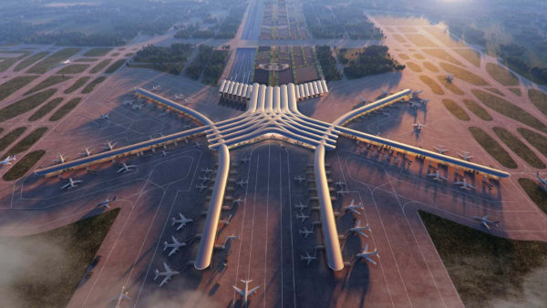 Foster + Partners rendering of the future airport