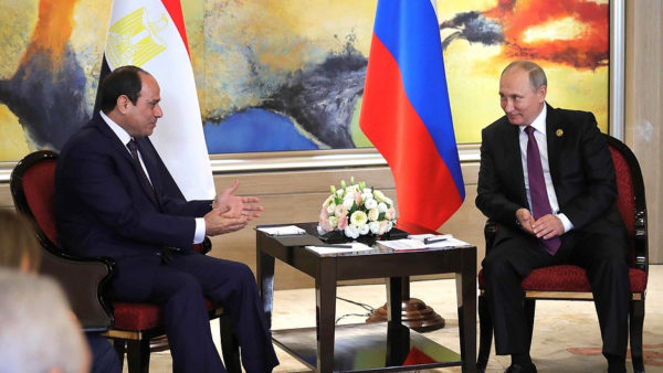Presidents Putin and el-Sisi meeting in 2017 (Kremlin)