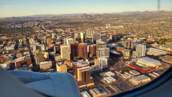 TSMC will now build a second “fab” in Phoenix, Arizona, seen here from a plane in January 2022 (BubbaJuice/CC0 1.0 Universal)