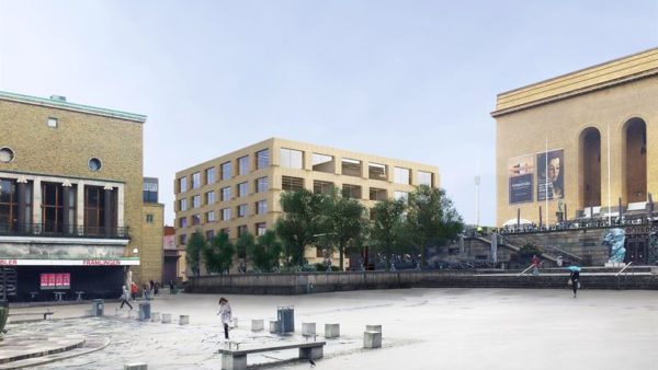 The contractor will build new premises for the University of Gothenburg in Sweden and renovate a healthcare facility in New York (University of Gothenburg render courtesy of Skanska)