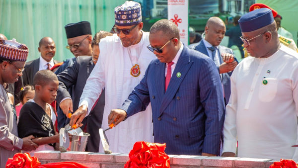 The groundbreaking and bricklaying ceremony was held on Sunday (ECOWAS)