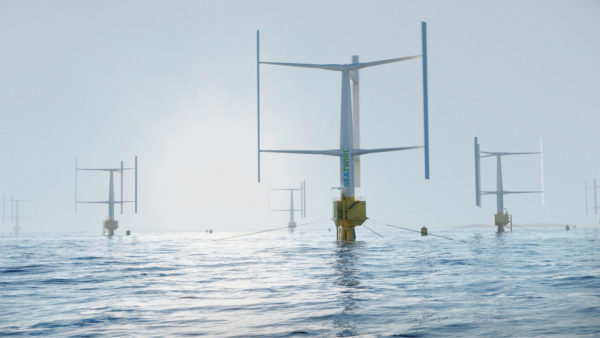 The Nasdaq-listed company believes there’s a €7bn ready market in Europe for its turbines, which can be installed in deeper water where costs prohibit conventional ones (Render courtesy of SeaTwirl)