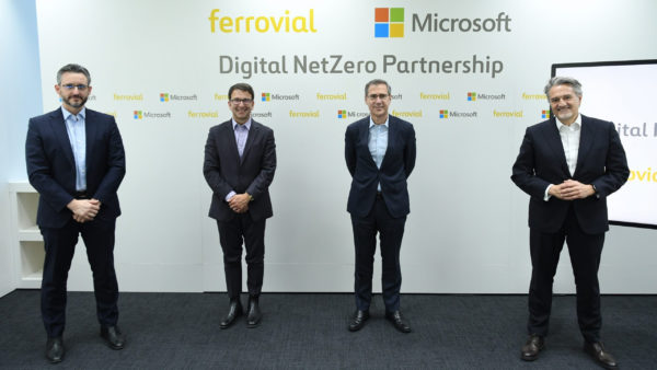 Microsoft signed its alliance with Ferrovial in February last year (Microsoft)