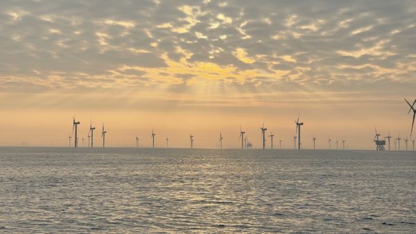 The Nordsee wind farm in the German North Sea. Germany’s SuedOstLink will carry electricity generated from renewables in the north and east to the south of the country (Capmat007/CC BY-SA 4.0)