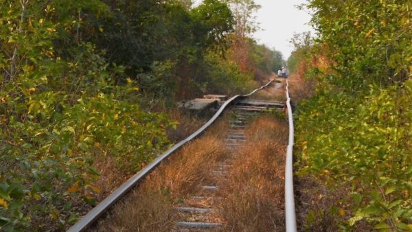 Cambodia currently has two railways, but trains run at a maximum speed of 40km/h (Io Herodotus/CC BY-SA 4.0)