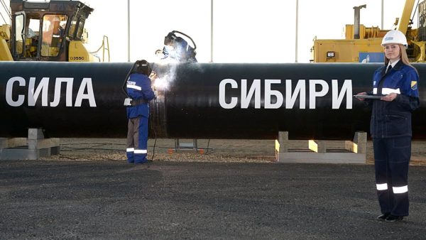 The $55bn Power of Siberia 1 is presently Russia’s only gas pipeline to China. Deliveries began in 2019. Power of Siberia 2 will export about three times the volume (Kremlin.ru)
