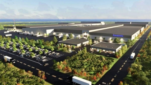 A rendering of the future EV plant (Turner Construction)