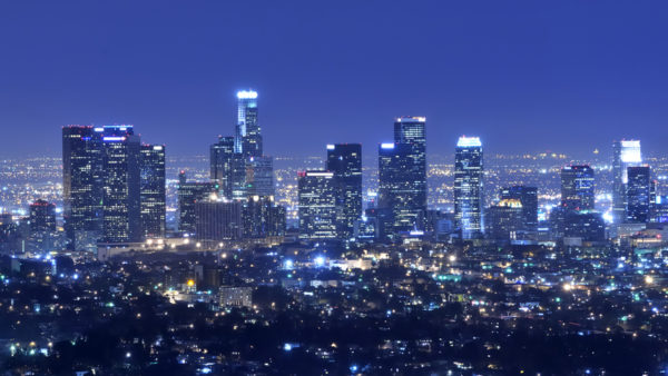 Los Angeles city skyline at night (Photo168/Dreamstime)