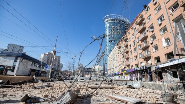 Damage from the shelling of Kyiv in March 2022 at the start of the Russian invasion (Kyivcity.gov.ua/CC BY 4.0)