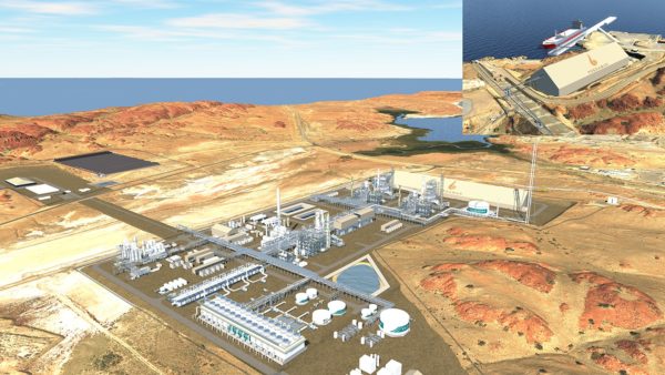Located north of Karratha in Western Australia, the plant will produce some two million metric tons of urea a year (Courtesy of Webuild)