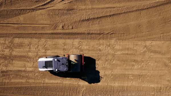 The self-steered compactor in action. Trimble’s study found that self-steering mode led to an average 29% reduction in the time it took to do the task and an average 26.5% reduction in fuel consumed (Image courtesy of Trimble)