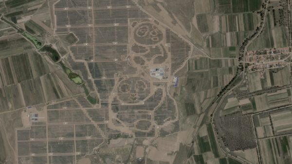 A 50MW photovoltaic solar power station built in Shanxi Province (Planet Labs/CC BY-SA 4.0)