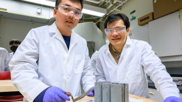 Graduate student Zhipeng Li and Professor Xianming Shi (Washington State University)