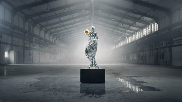 The stainless steel Impossible Statue, weighing 500kg and standing 1.5m high, is on display at Tekniska Museet, Sweden’s National Museum of Science and Technology (Photograph courtesy of Sandvik)
