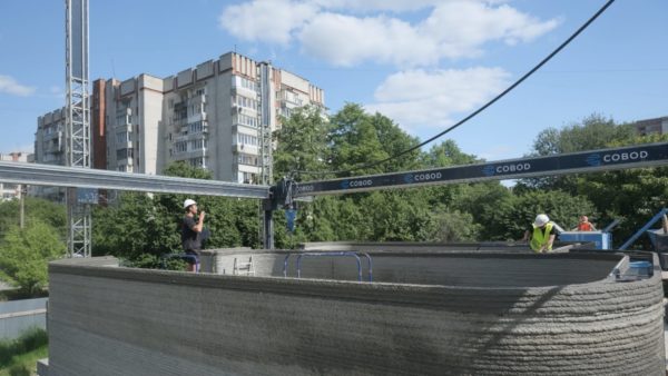 Organisers say it could provide a blueprint for getting more than 5 million children back to school after Russia’s invasion (Photograph courtesy of Cobod International)