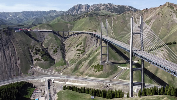 The Xinjiang Guozigou Bridge is a hub in China’s Belt and Road Initiative. Beijing has pledged to build more in the Central Asian region (Feng Quan/Dreamstime.com)