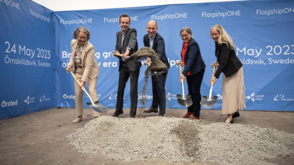 The groundbreaking ceremony took place in Örnsköldsvik, with Anders Nordstrøm centre (Ørsted)