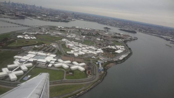 An aerial view of Rikers Island (Tim Rodenberg/CC BY 2.0)