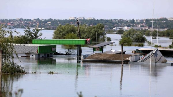 The Ukrainian city of Kherson the day after the destruction of the Kakhovka Dam on 6 June 2023 (The news agency of Ministry of Defense of Ukraine/armyinform.com.ua/CC BY 4.0)