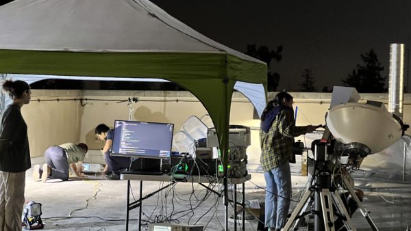 The roof of the Moore Laboratory at Caltech, where the microwave beam was detected (Ali Hajimiri)