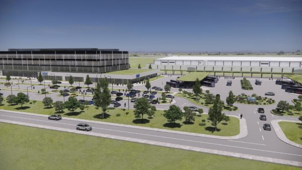 Intel’s rendering of the planned Wrocław assembly and testing plant