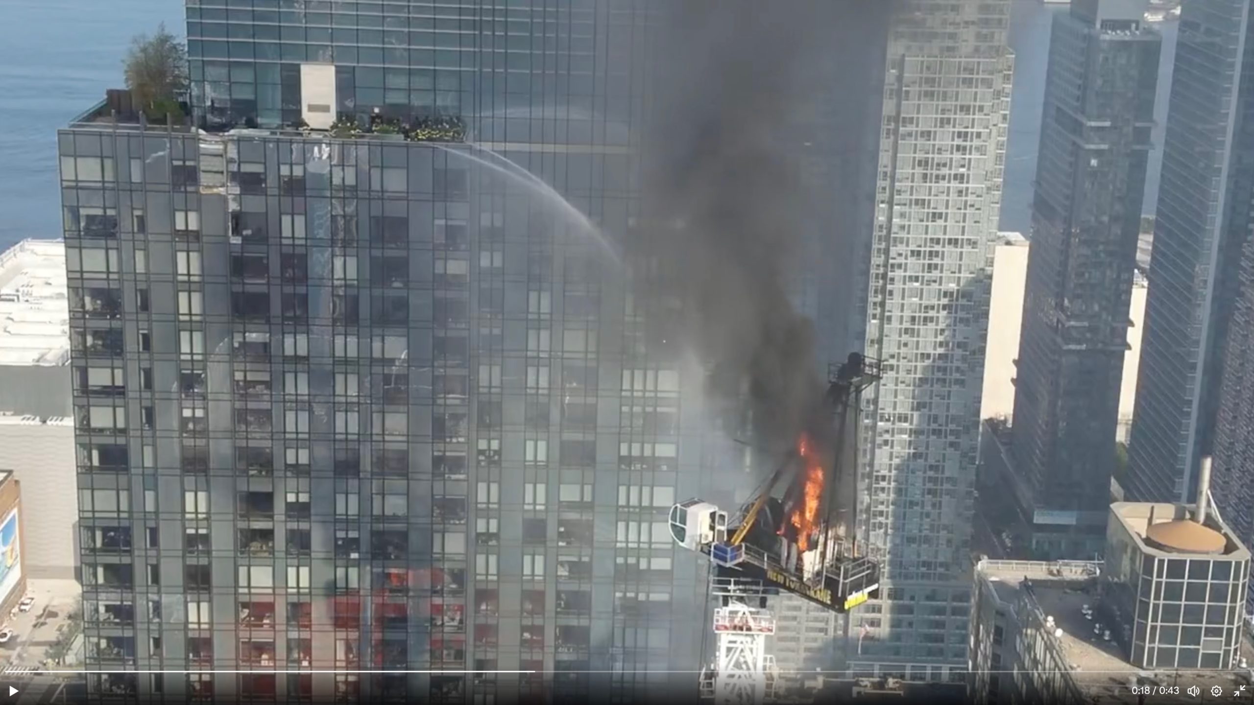 New York crane fire