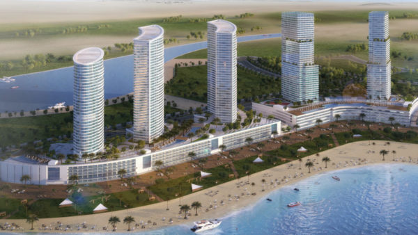 A rendering showing how Marina Towers will look when it is finished (Hill International)