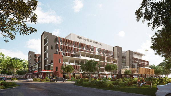 Queensland’s health department said it will be the biggest-ever health infrastructure investment in the Wide Bay-Burnett region (Render courtesy of CPB Contractors)