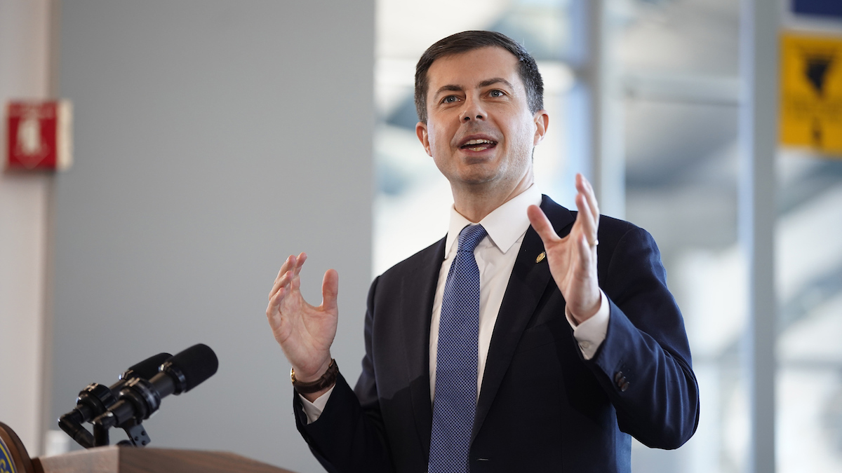 Pete Buttigieg said his department was considering investing in projects from the $12bn Federal-State Partnership National Program (Office of Secretary of Transportation Pete Buttigieg/Public domain)
