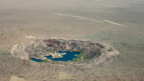 A crater from nuclear testing at Semipalatinsk in Kazakhstan. The Soviet Union conducted 456 nuclear tests in the country from 1949 until 1989, exposing more than a million people to fallout (CTBTO/CC BY 2.0)
