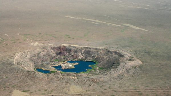 A crater from nuclear testing at Semipalatinsk in Kazakhstan. The Soviet Union conducted 456 nuclear tests in the country from 1949 until 1989, exposing more than a million people to fallout (CTBTO/CC BY 2.0)