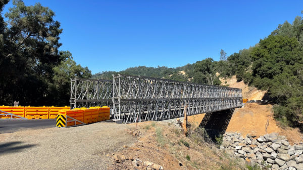 One of the bridges installed in San Luis Obispo County (Courtesy of Acrow)