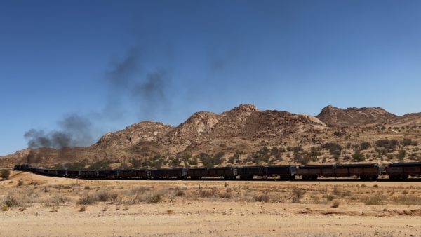 A freight train in Namibia (Vimpro/Dreamstime)