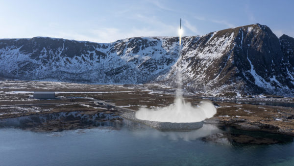 A rendering of the spaceport in action (rendering courtesy of Andøya Space)