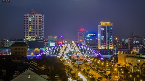 The upgraded railway would link Kunming to Vietnam’s port city of Haiphong, pictured (Minhvnhp/CC BY-SA 4.0 Deed)