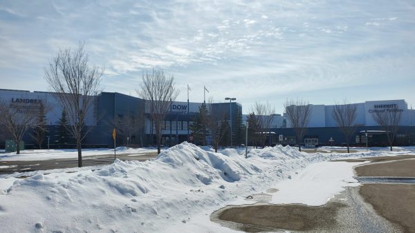 This recreational centre in Fort Saskatchewan was named the Dow Centennial centre after the US chemical company donated $1m to its $15m cost (Matthew Boonstra/CC BY-SA 4.0)