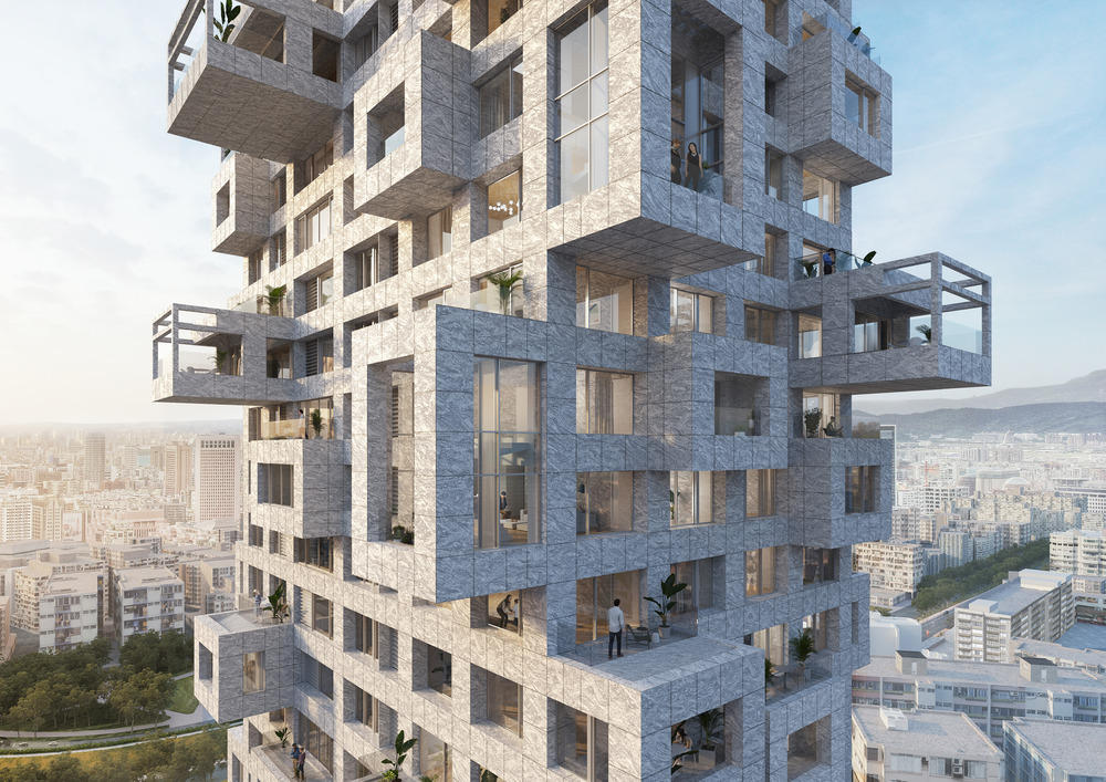 MVRDV designs “Out of the Box” 25-storey residential tower in Taipei